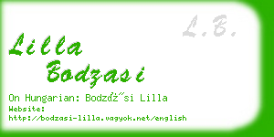 lilla bodzasi business card